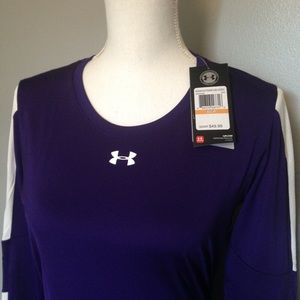 NWT UA Under Armour Long Sleeve Shirt Purple Small